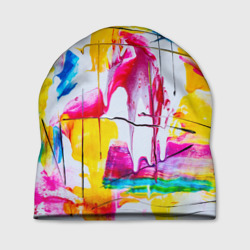 Шапка 3D Красочная картина - разноцветная абстракция