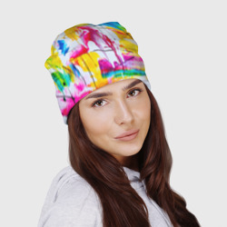 Шапка 3D Красочная картина - разноцветная абстракция - фото 2