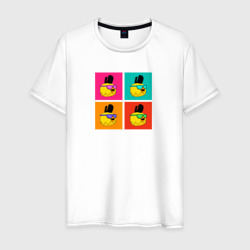 Мужская футболка хлопок Chicken Gun: цветные квадраты