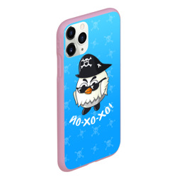 Чехол для iPhone 11 Pro Max матовый Chicken Gun: веселый цыпленок пират - фото 2