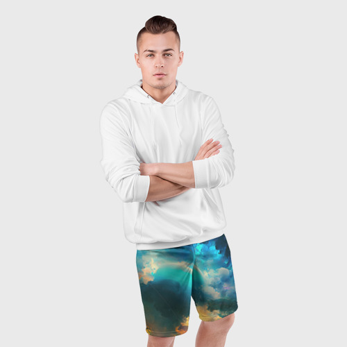 Мужские шорты спортивные Далекий космос, цвет 3D печать - фото 5