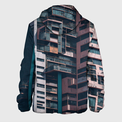 Мужская куртка 3D с принтом Спальный район, вид сзади #1