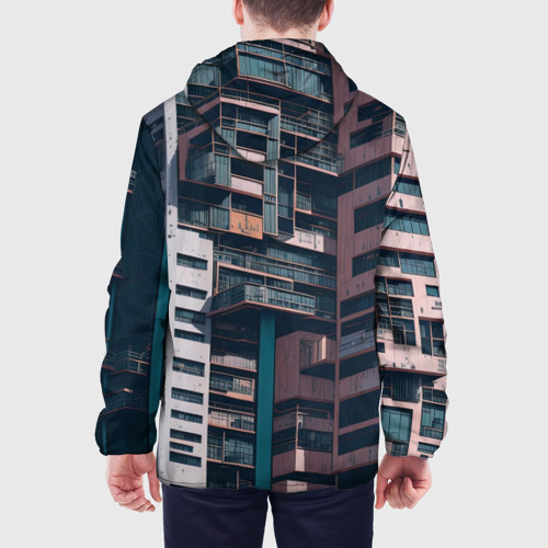 Мужская куртка 3D с принтом Спальный район, вид сзади #2