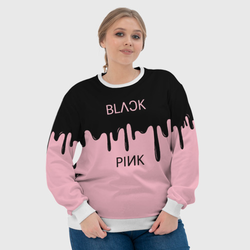 Женский свитшот 3D Blackpink - краски, цвет 3D печать - фото 6