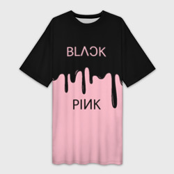 Платье-футболка 3D Blackpink - краски