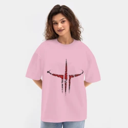 Женская футболка Oversize хлопок texturе Quake III logo - фото 2