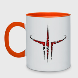 Кружка двухцветная Quake III logo