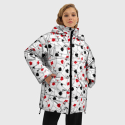 Женская зимняя куртка Oversize Карточные тузы - фото 2