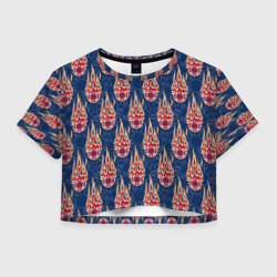 Женская футболка Crop-top 3D Ставки, фишки, покер