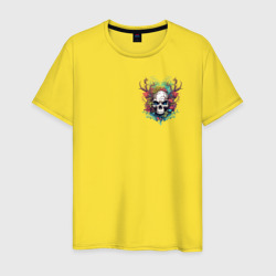 Мужская футболка хлопок Лесной Дух с Черепом и Рогами