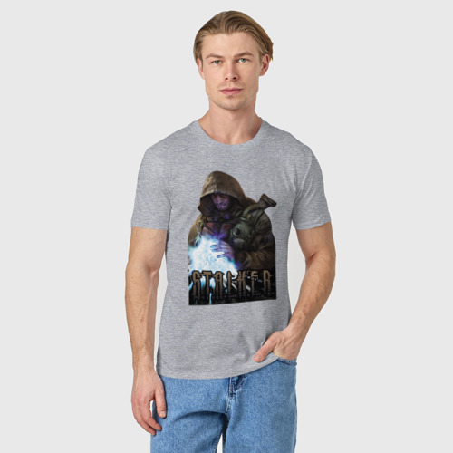 Мужская футболка хлопок с принтом Stalker - Меченный, фото на моделе #1