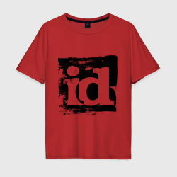 Мужская футболка хлопок Oversize ID software logo