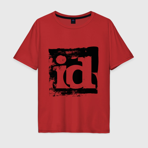 Мужская футболка хлопок Oversize ID software logo, цвет красный