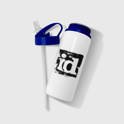 Бутылка для воды с трубочкой ID software logo - фото 2