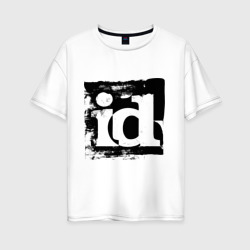 Женская футболка хлопок Oversize ID software logo
