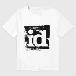 Мужская футболка хлопок Oversize ID software logo
