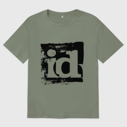 Женская футболка хлопок Oversize ID software logo