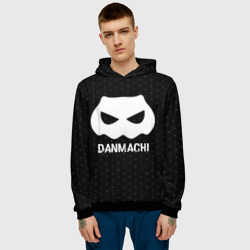 Мужская толстовка 3D DanMachi glitch на темном фоне - фото 2