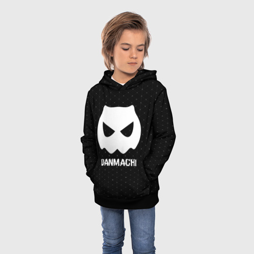 Детская толстовка 3D DanMachi glitch на темном фоне, цвет черный - фото 3