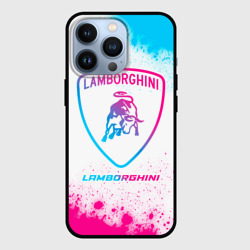 Чехол для iPhone 13 Pro Lamborghini neon gradient style