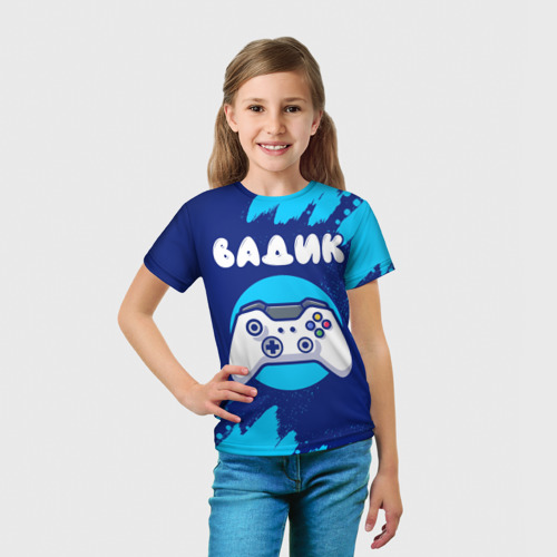 Детская футболка 3D Вадик геймер, цвет 3D печать - фото 5
