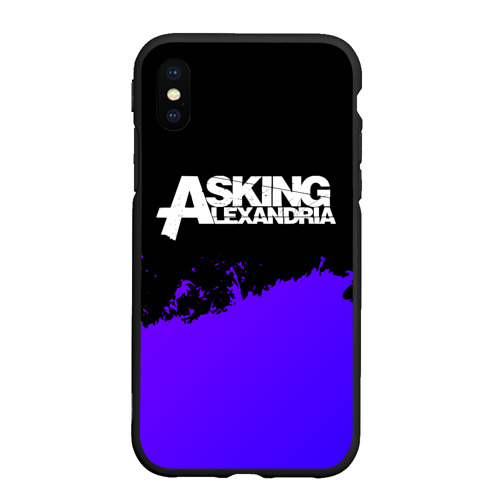 Чехол для iPhone XS Max матовый Asking Alexandria purple grunge