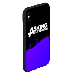 Чехол для iPhone XS Max матовый Asking Alexandria purple grunge - фото 2