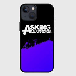 Чехол для iPhone 13 mini Asking Alexandria purple grunge