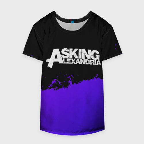 Накидка на куртку 3D Asking Alexandria purple grunge, цвет 3D печать - фото 4
