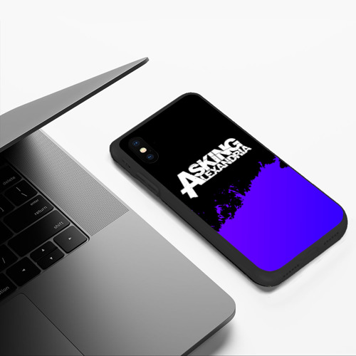 Чехол для iPhone XS Max матовый Asking Alexandria purple grunge - фото 5