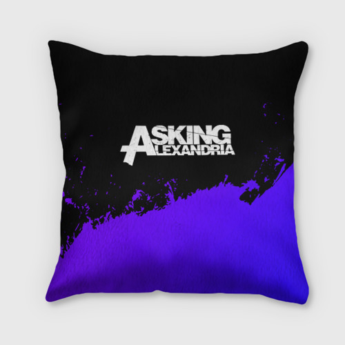 Подушка 3D Asking Alexandria purple grunge