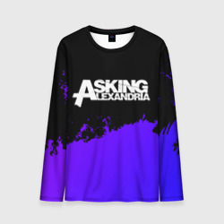 Мужской лонгслив 3D Asking Alexandria purple grunge