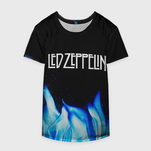 Накидка на куртку 3D Led Zeppelin blue fire, цвет 3D печать - фото 4