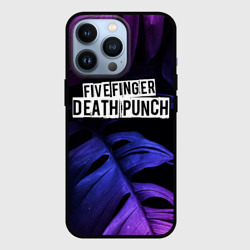 Чехол для iPhone 13 Pro Five Finger Death Punch neon monstera