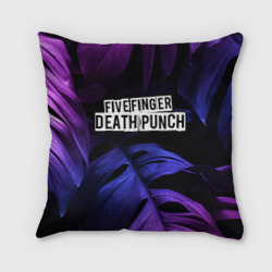 Подушка 3D Five Finger Death Punch neon monstera
