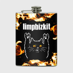 Фляга Limp Bizkit рок кот и огонь