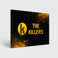 Холст прямоугольный The Killers - gold gradient: надпись и символ