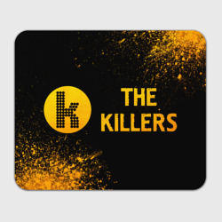 Прямоугольный коврик для мышки The Killers - gold gradient: надпись и символ