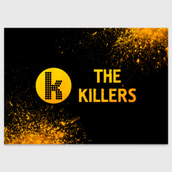 Поздравительная открытка The Killers - gold gradient: надпись и символ