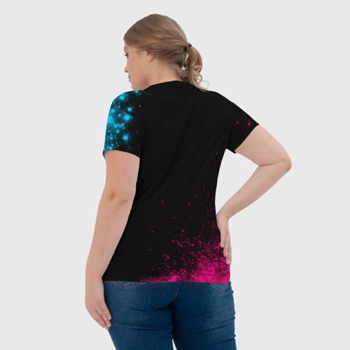 Женская футболка 3D Thousand Foot Krutch - neon gradient, цвет 3D печать - фото 7