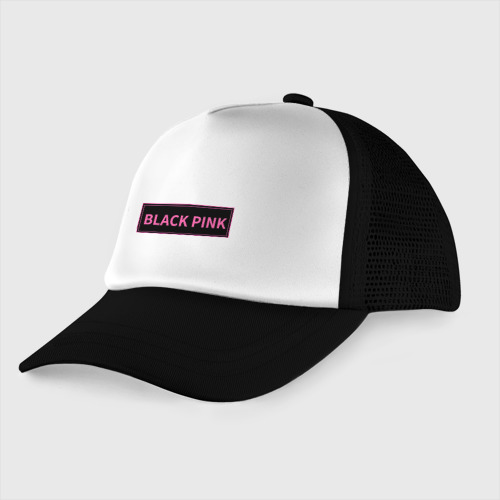 Детская кепка тракер Логотип Блек Пинк, цвет черный