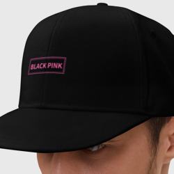 Кепка снепбек с прямым козырьком Логотип Блек Пинк