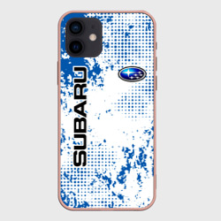 Subaru blue logo – Чехол для iPhone 12 Mini с принтом купить