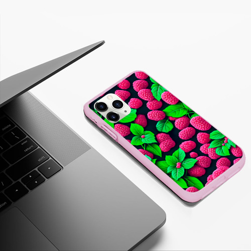 Чехол для iPhone 11 Pro Max матовый с принтом Ягода малина, фото #5