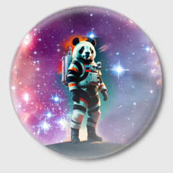 Значок Панда бравый космонавт - нейросеть