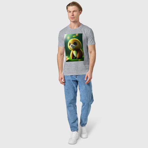 Мужская футболка хлопок с принтом Покемон ленивец, вид сбоку #3