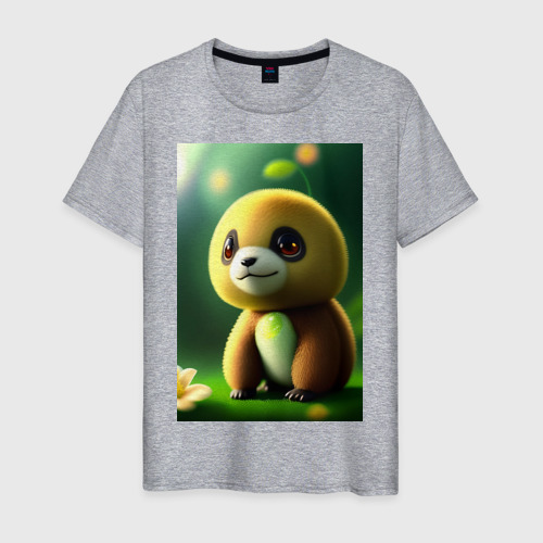 Мужская футболка хлопок с принтом Покемон ленивец, вид спереди #2