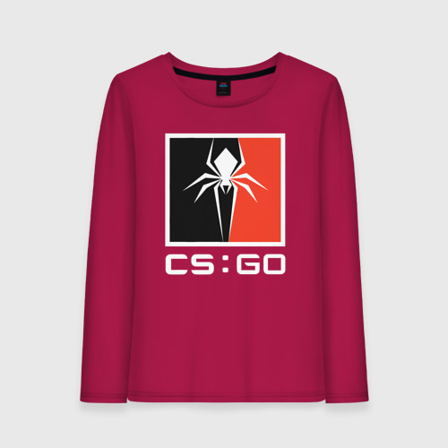 Женский лонгслив хлопок CS spider, цвет маджента