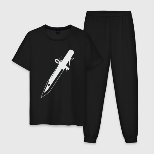 Мужская пижама хлопок Super knife, цвет черный