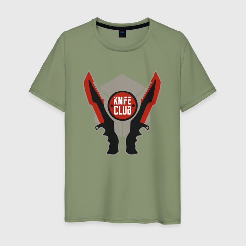 Мужская футболка хлопок Knife club CS, цвет авокадо